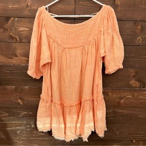 Free People Peach Mini Dress Size Small